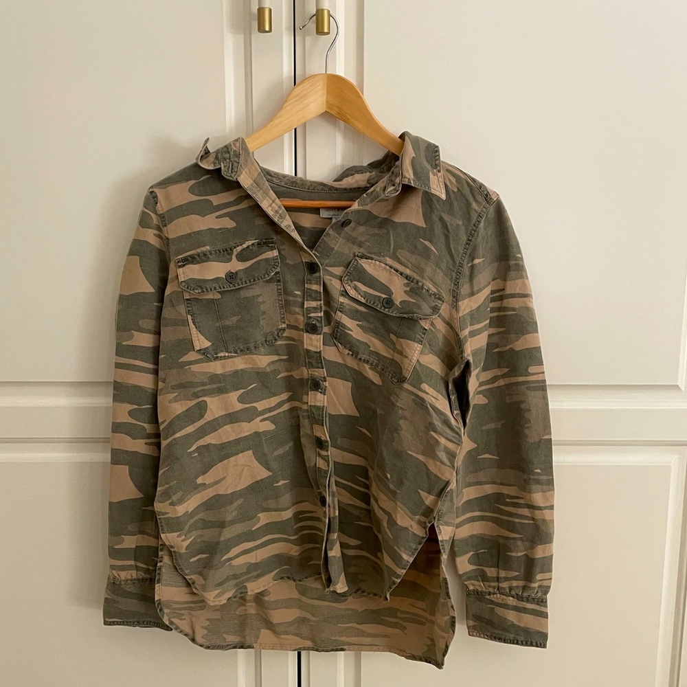 A lucky brand camouflage blouse size small